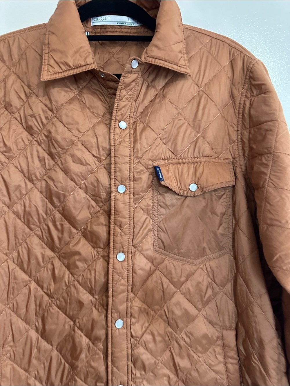 Criquet - Quilted Shacket, Chestnut Tan, Men's Size Small - Picture 6 of 9